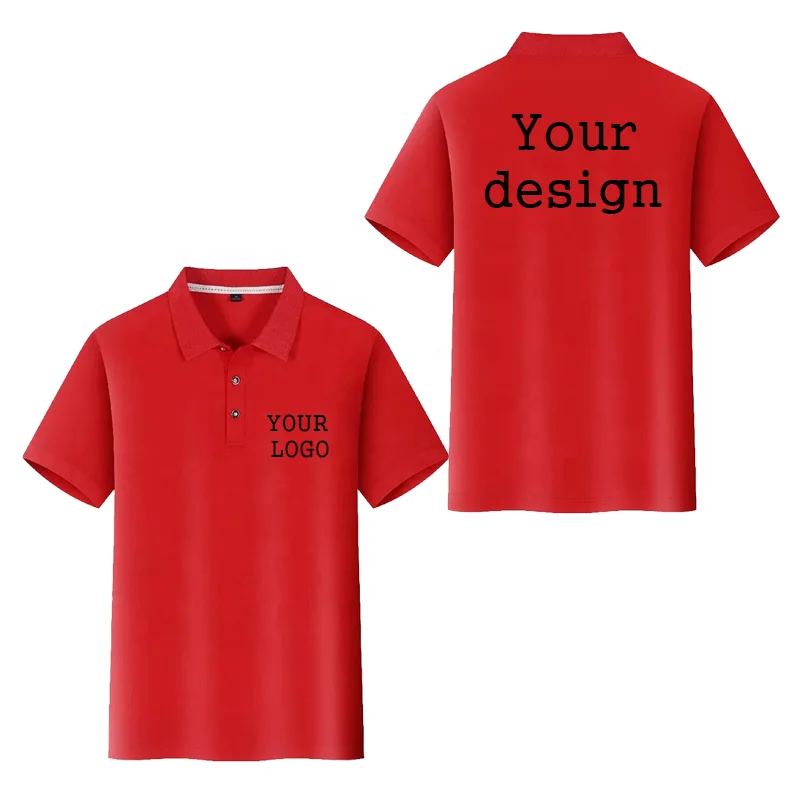 OEM Summer Customized designed 100%Polyester logo Tee DIY logo men Print Quality Fabric Blank quick drying Polo  T shirt
