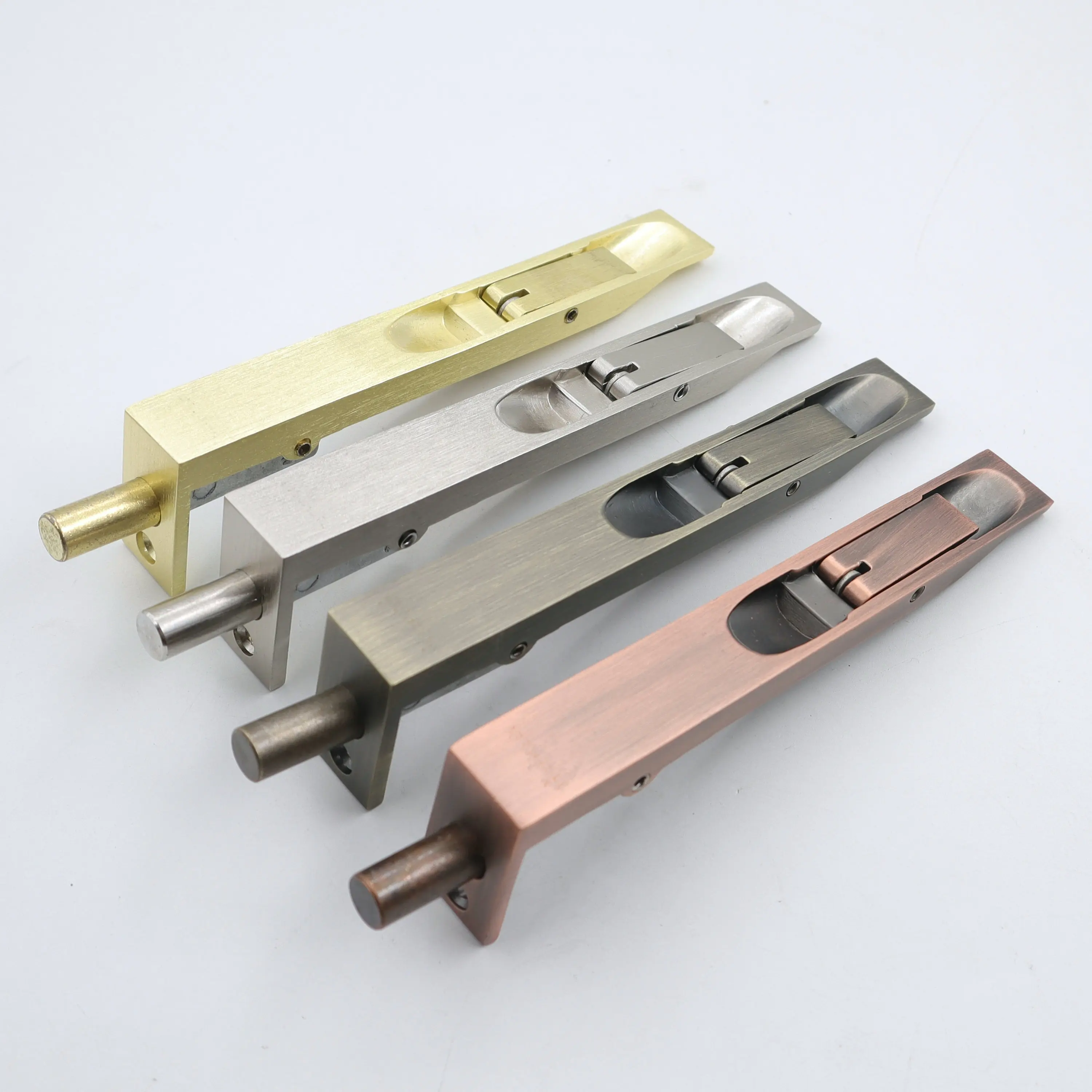 6' 8' 10' 12' 24' Antique Brass Finish Security L Type Lever Action Hidden Flush Door Bolt