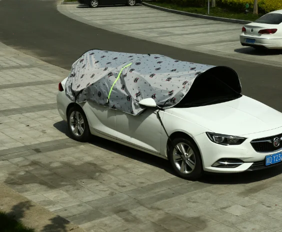 New style car cover fold umbrella outdoor umbrella holder for various car sun protection umbrella dustproof car tent lightweight