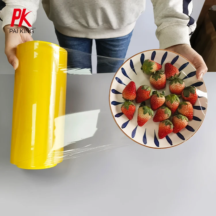 Transparent Casting Stretch Pvc Cling Film Jumbo Roll Food Grade