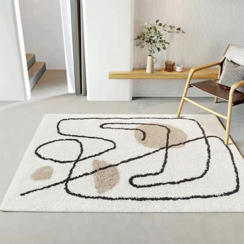 Click Sheepskin Shaggy Area Rug 100 x 150 Luxury Modern Fluffy Wool Purple Rug For Bedroom Living Room Furniture