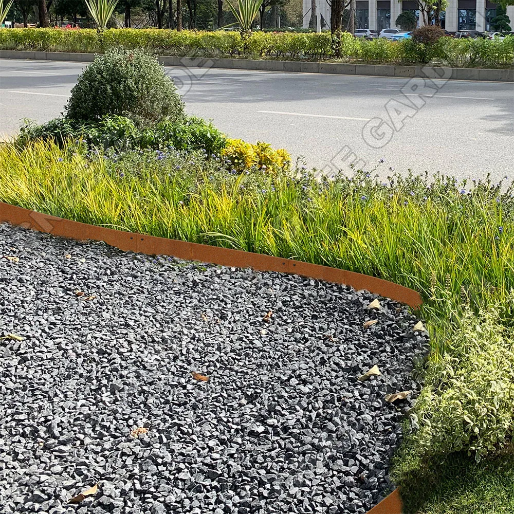 Factory Corten Steel Flower Bed Large Corten Steel Garden Lawn Edging Corten Steel edging