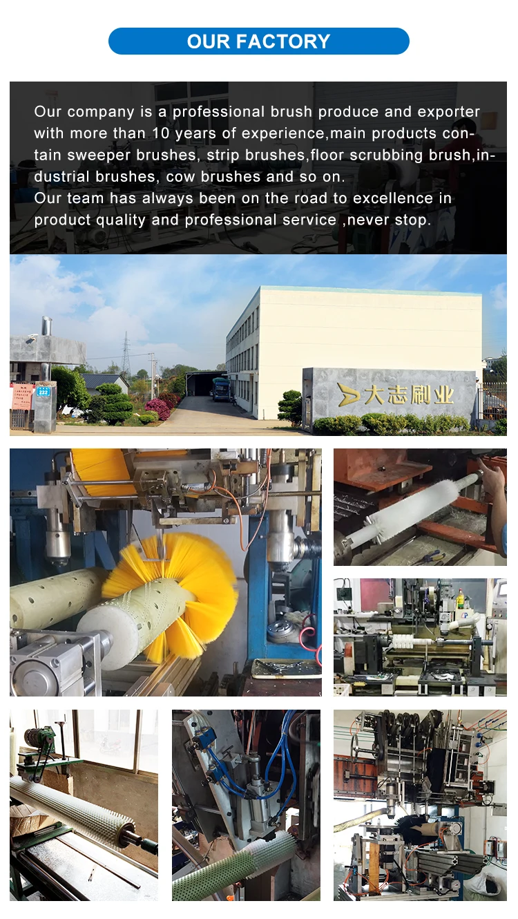 Cylinder Roller Cleaning Brush Surface Abrasive Winding Sweeper Brush