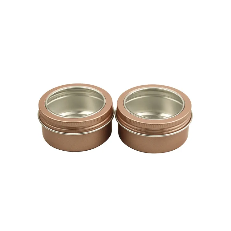 Wholesale Small Round Metal Saffron Tin Can/Container/Box With Window Lid For 1g 2g 3 Gram Saffron Packing/Packaging
