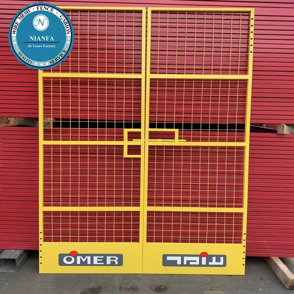 Construction and Industry Temporary Elevators Door Wing Powder Coated Metal Fencing Gate