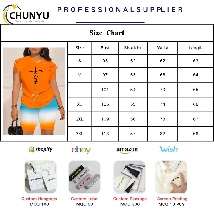 New Product Popular Best Selling Fashion Element Printing Round Neck Short Sleeve Top Shorts Set Women