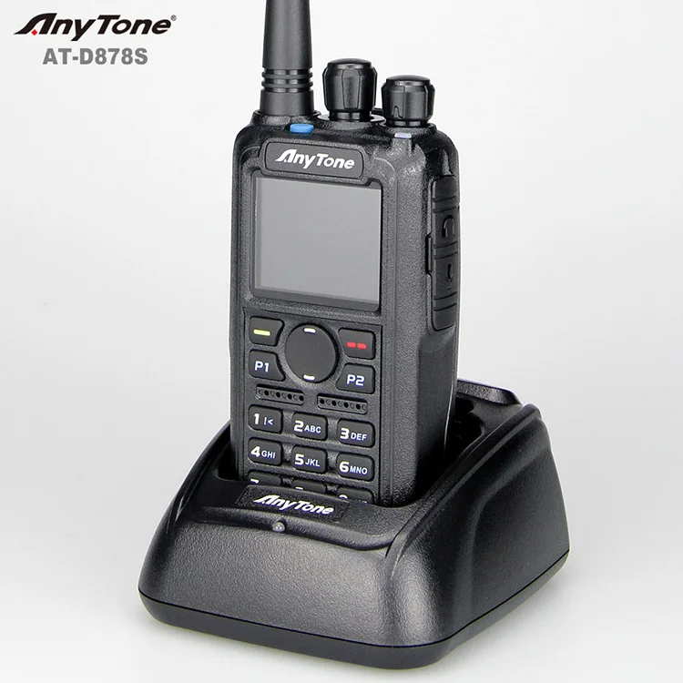 Anytone AT-D878S 10 Вт DMR двухстороннее радио IP54 водонепроницаемый 3100 мАч с одной полоской GPS цифровой иди и болтай