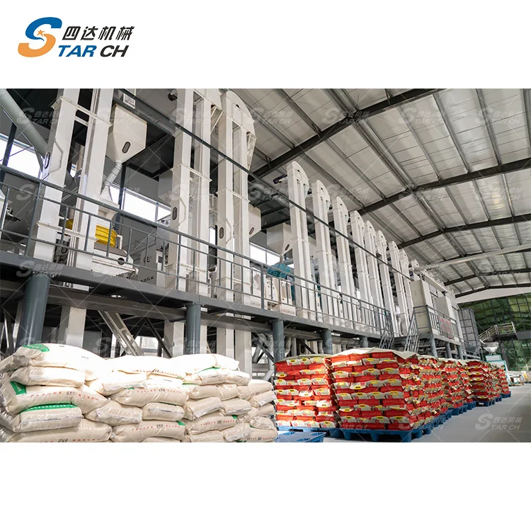 100TPD complete set paddy processing plant rice clean peeling husker machine for sale