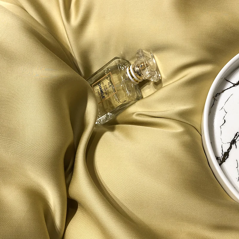 Gold yellow color China supplier 60s solid dyed tencel fabric