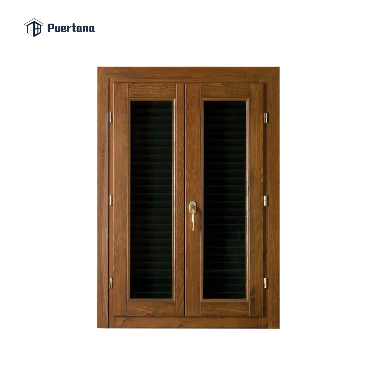 Modern House Window Design Timber Wood Window For House Impact Resistant French Wooden Casement Windows
