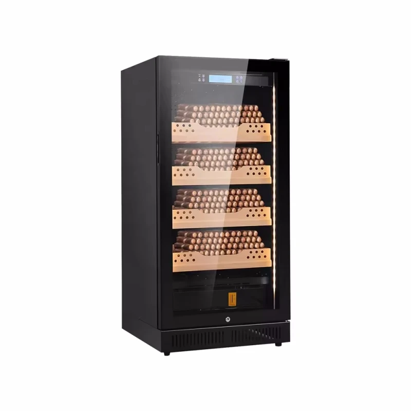 Vanace 1.26m High Humidor 228L 800 Cigars Large Capacity Spanish Cedar Wood Compressor Cigar Cabinet