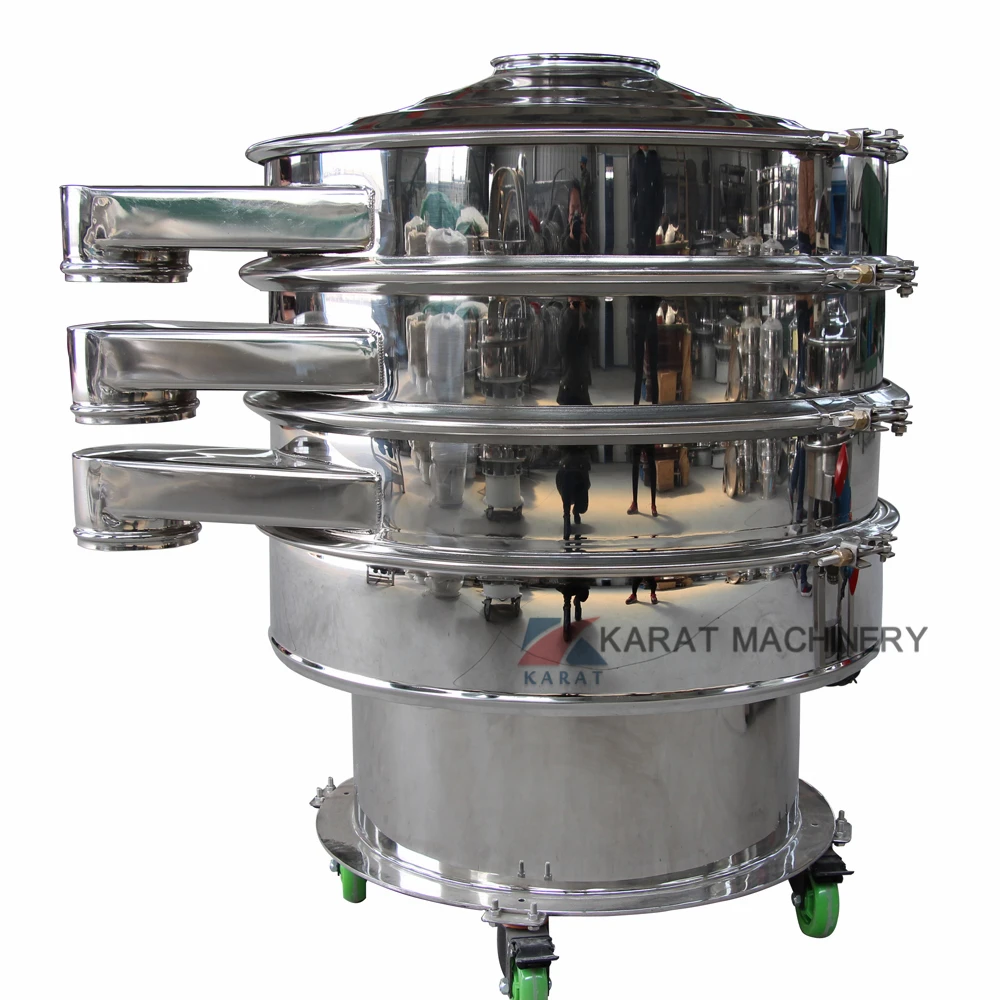 2 deck rotary vibrating screen sieve machine