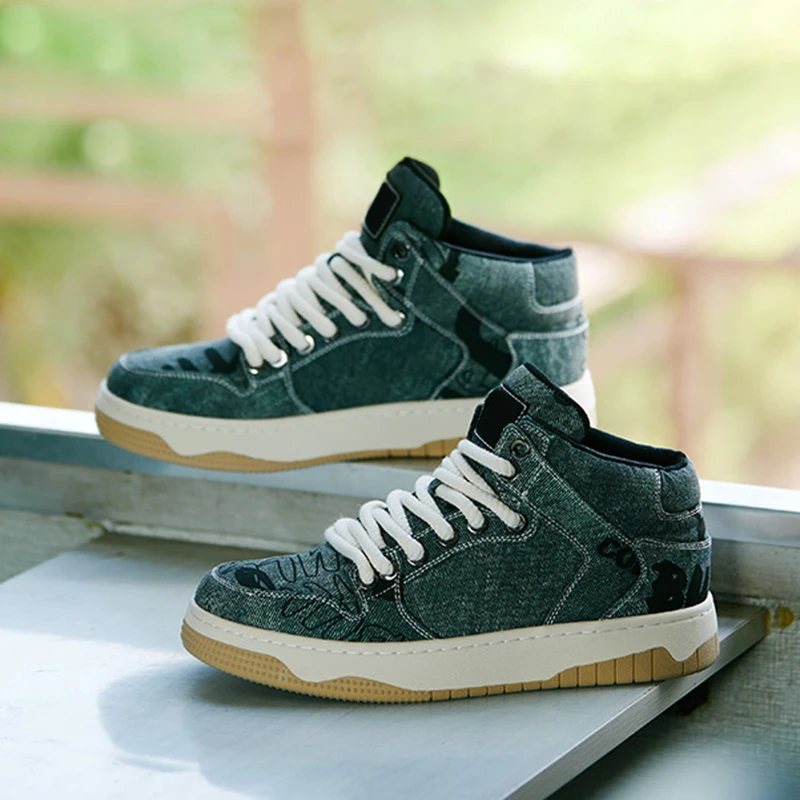 High Quality Oem Custom Design Fashion Denim Men Shoes With Logo Manufacturers Customized Sneakers For Men