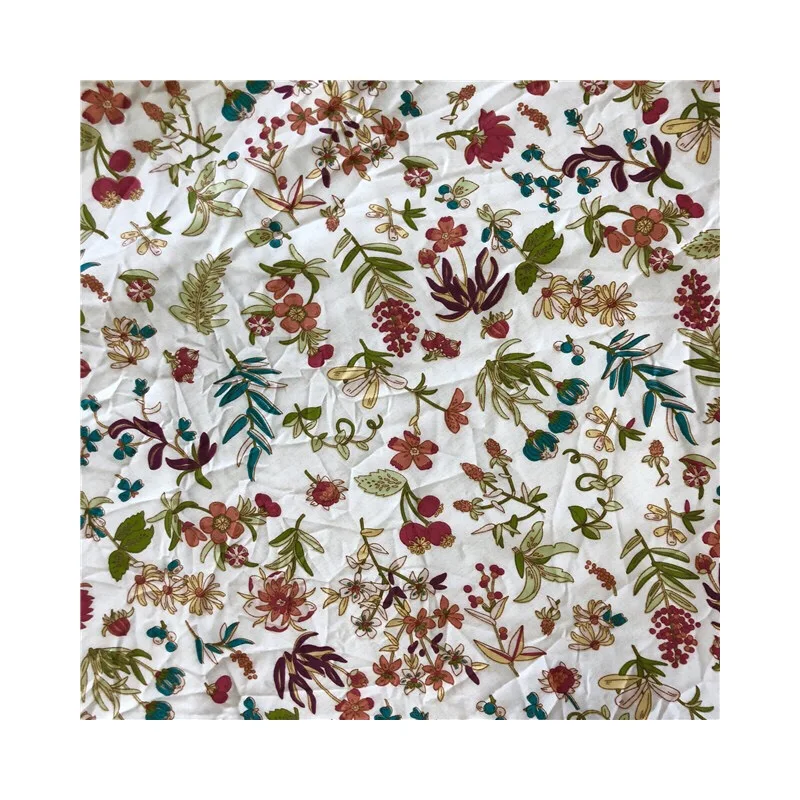 Wholesale floral fabric in roll brushed woven 100% polyester microfiber bedding fabric for home textile