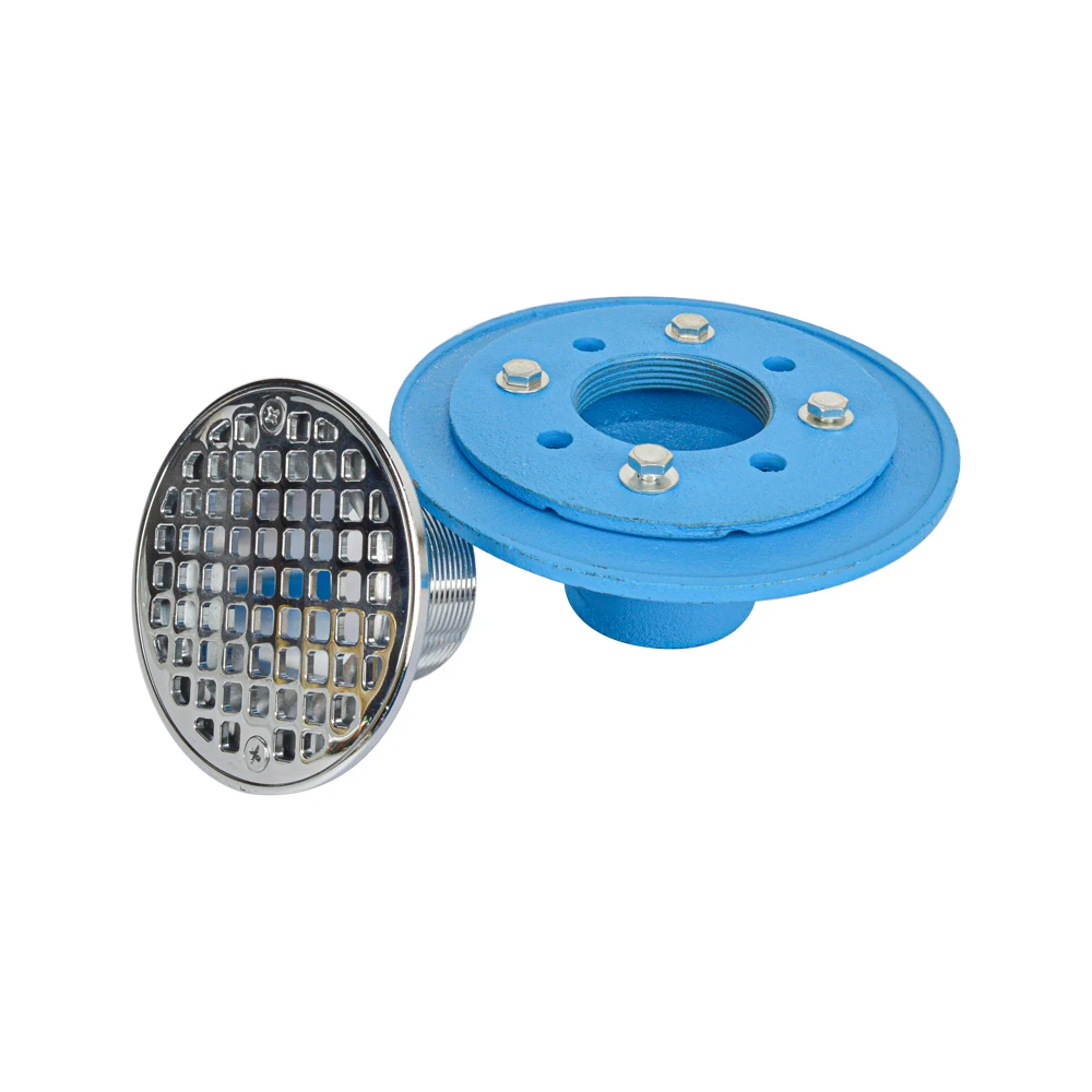 2 Inch Cast Iron Shower Bolt Down Adjustable Shower Drain