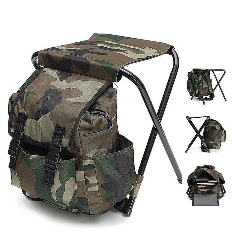 Hot sale portable fisherman backpack folding chair custom backpack cooler chair