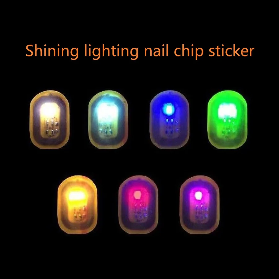 Access Control Card NFC Tag Mobile Nail Art DIY Flash Nail Tag LED Bare Chip Intelligent Luminous Nail Art Sticker
