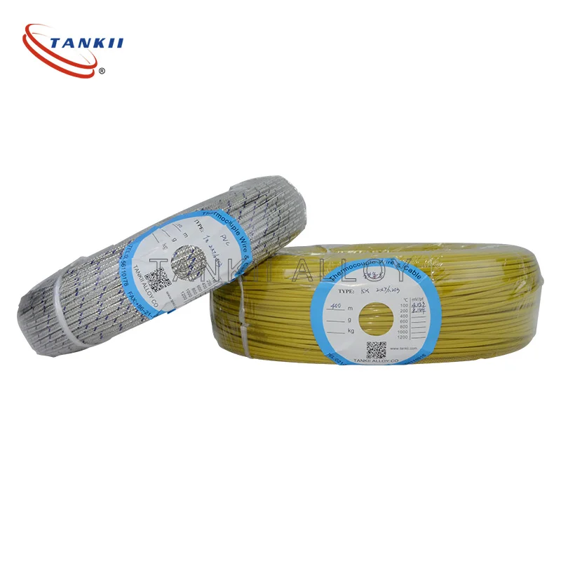 2*1.5mm Type K thermocouple Extension Cable with  fep/pvc/fibgerglass/metal screen