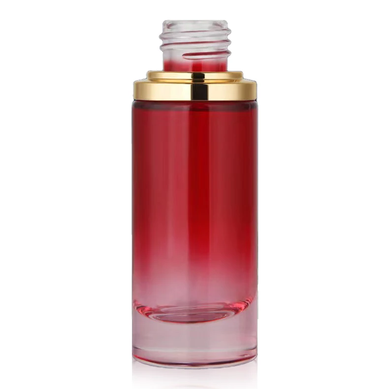 Wholesale round Cosmetic Glass 10ml 20ml 30ml 100 ml  violet blue painted electroplating Glass Dropper Bottles with Dropper