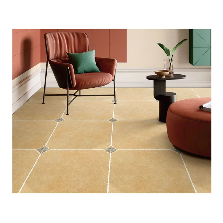 60x60cm Rustic Glazed Porcelain Tiles Or Toilet Porcelanato Floor Ceramic Tile Light Brown Color