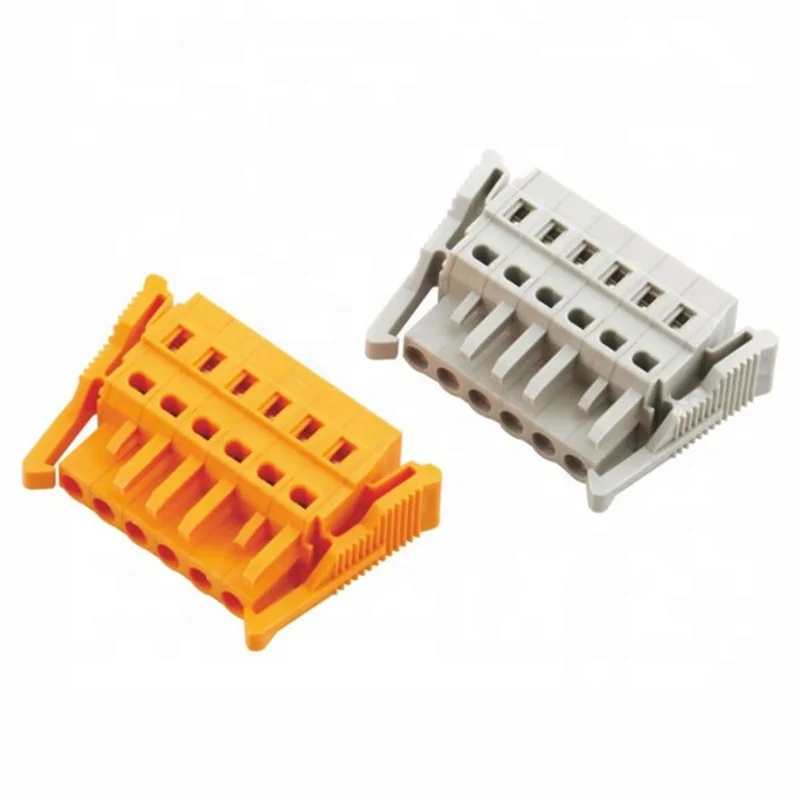PCB PLC Spring terminal block Pitch 5.0 5.08 male female plug in screwless MCS terminal block connector with locking