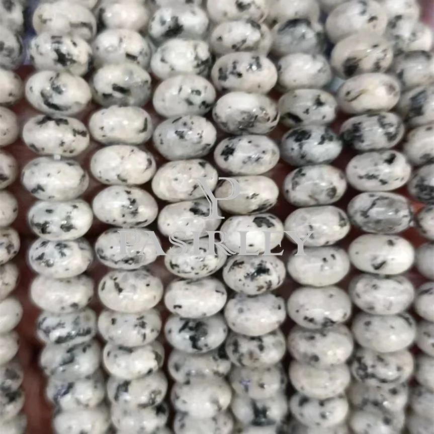 Pasirley 8mm Blue Dyed Jade Natural Agate Crystal Stone Rondelle Loose Sem Precious Gemstone Abacus Beads for Jewelry Making