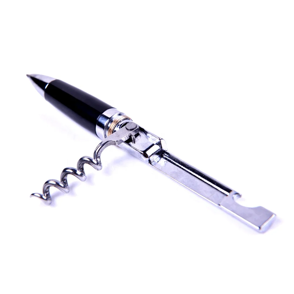 Promotional Gift 4 In 1 Metal  Pen With Corkscrew Bottle Opener Stylus Ballpen China Corkscrew Factory