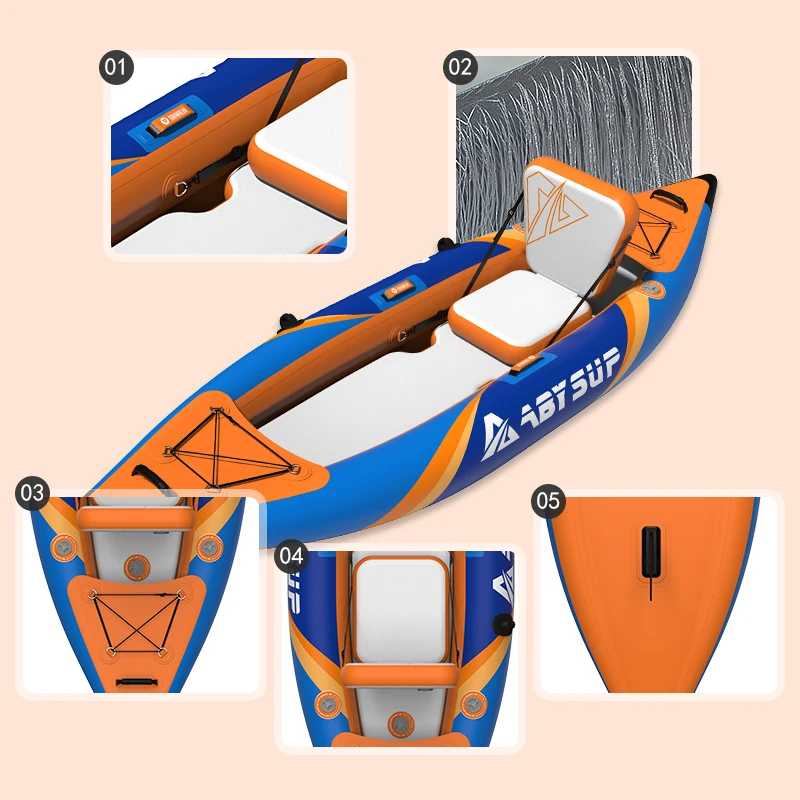 Wholesale Of New Canoe Boat Inflatable Kayak High Speed Pvc Inflatable Kayak Rowing Boat Rigid