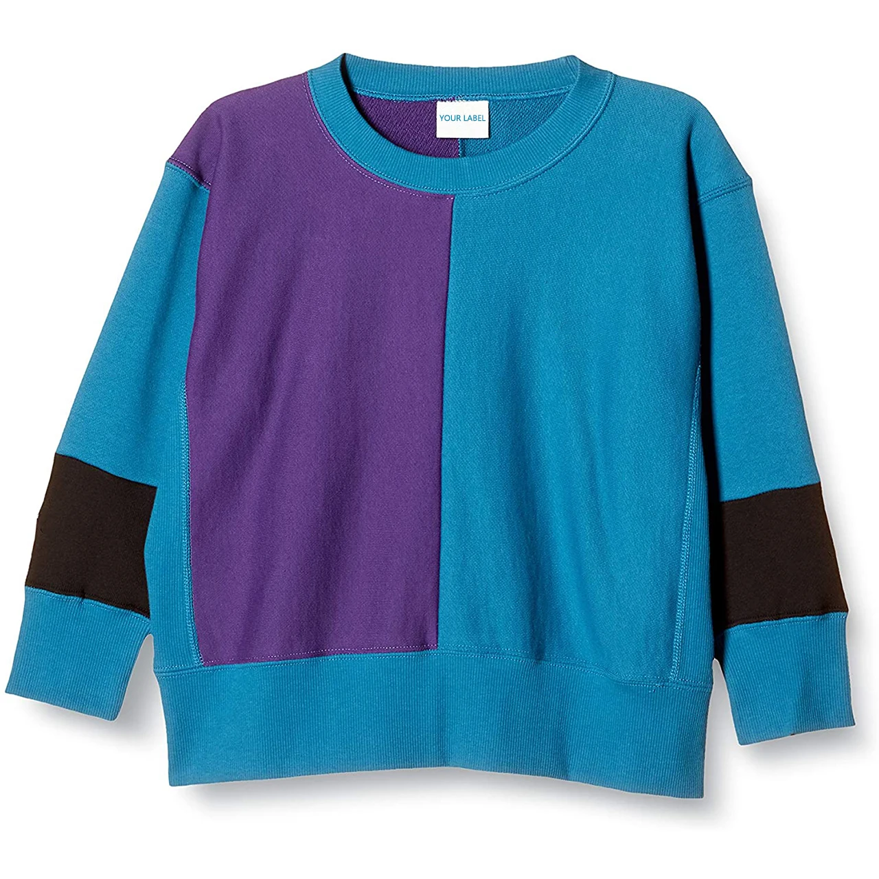 Оптовая продажа одежды, детский стильный Свободный пуловер с круглым вырезом, свитшот для малышей, свитшот с круглым вырезом для мальчиков и девочек