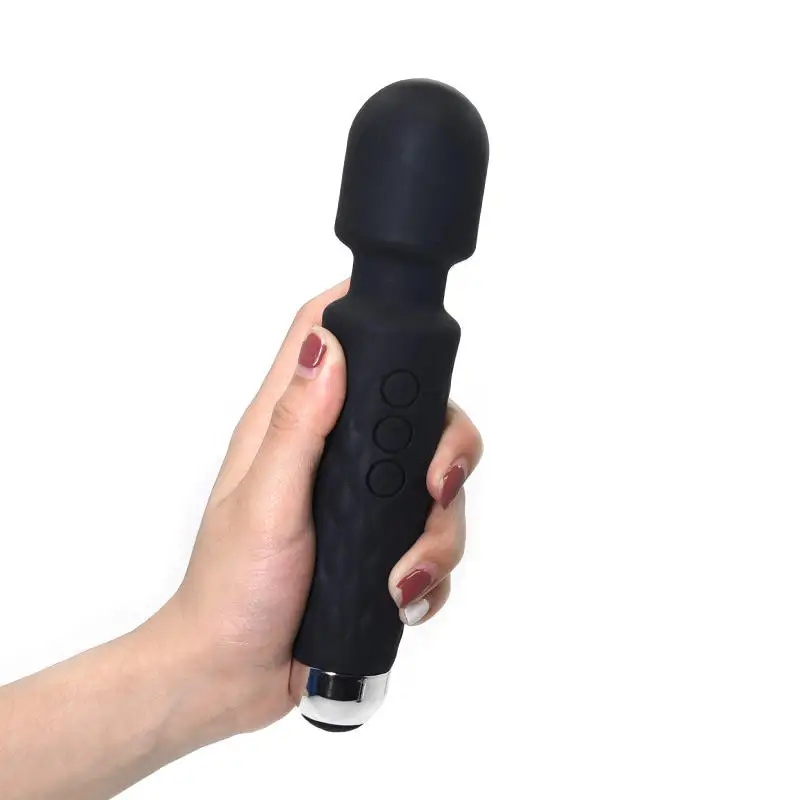 10-Speeds 20 Modes Usb Rechargeable Medical Silicone Waterproof Wand Massager Massage Stick Vibrator Female Masturbation Stick