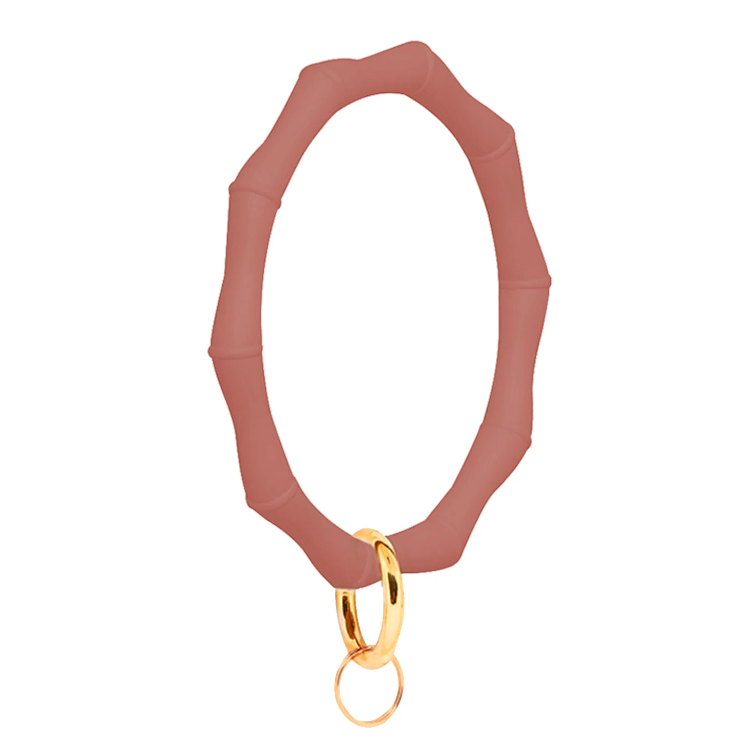
 Wholesale Circle Anti-lost Bamboo Bones Shape Silicone Bracelet Fashion Soft Women  Keychain  
