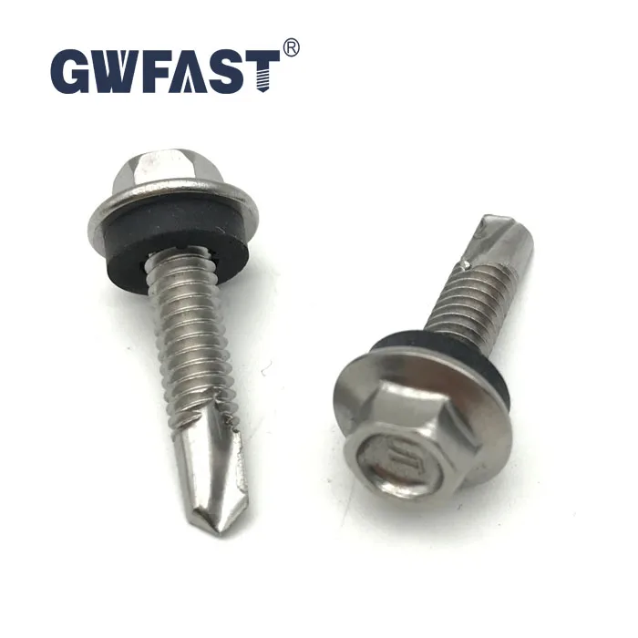 Hex Washer head SS 410 Self drilling screw Stainless steel 410 tek screws