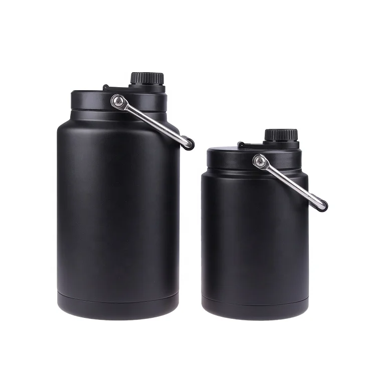 1/2  1 half gallon 64 oz Ounce stainless steel  Vacuum Insulated Large Water Bottle Jug with Handle