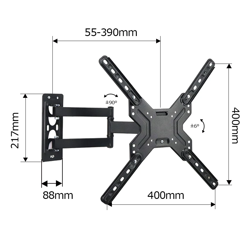 Up And Down Tiling Swivel TV Bracket TV Full Motion Mount On Wall TV Rack OEM ODM Factory Price Supply For 26-60 Inches