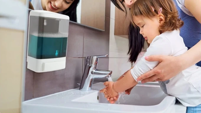 Bathroom Wall Mounted 1000ml Soap Dispenser for Shower Shampoo Conditioner Lotion Dish Home Hotel Manual ABS Hand Soap Dispenser