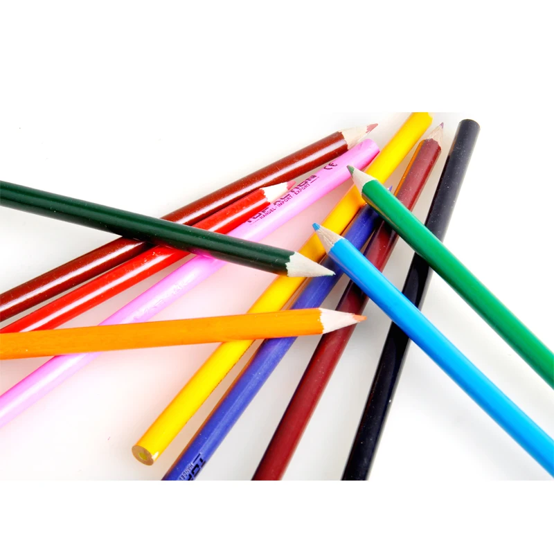 7 дюймов липа круглый 12 видов цветов jumbo карандаш для офиса и школы