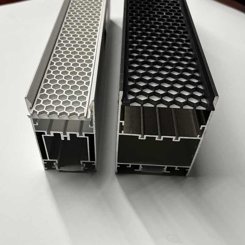 Wholesale Non Glare Suspended Black LED Aluminum Profile With Honeycomb Diffuser for Restaurants LED Linear Light