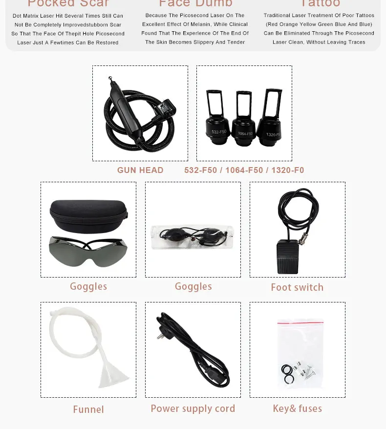 Portable Picosecond Freckle Tattoo Removal Eyeliner Washing Machine