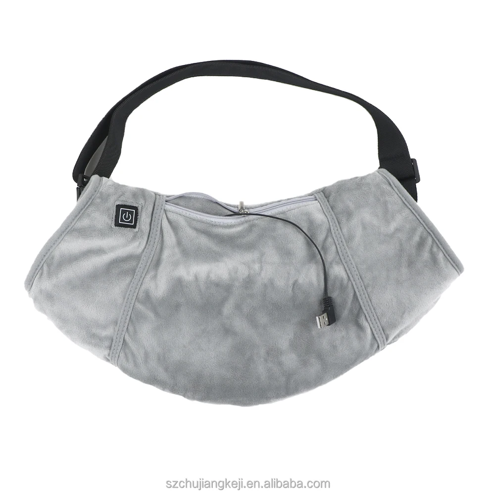 Electric Hand Warmer Adjustable Soft Heating Handbag Heated Hand Muff with Large Pockets for Camping Travel