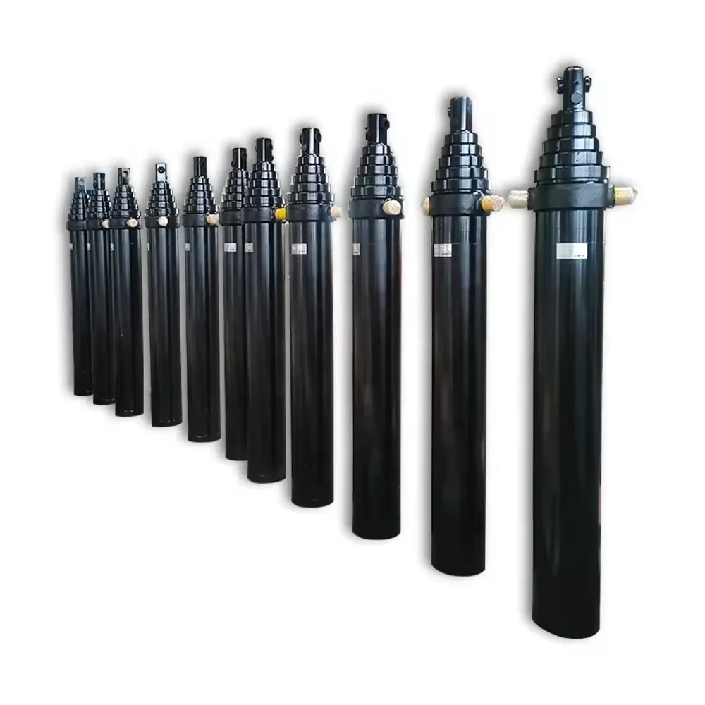 China Supplier Hoist Cylinders manufacturer front-end mulistage telescopic hydraulic cylinder for dump truck