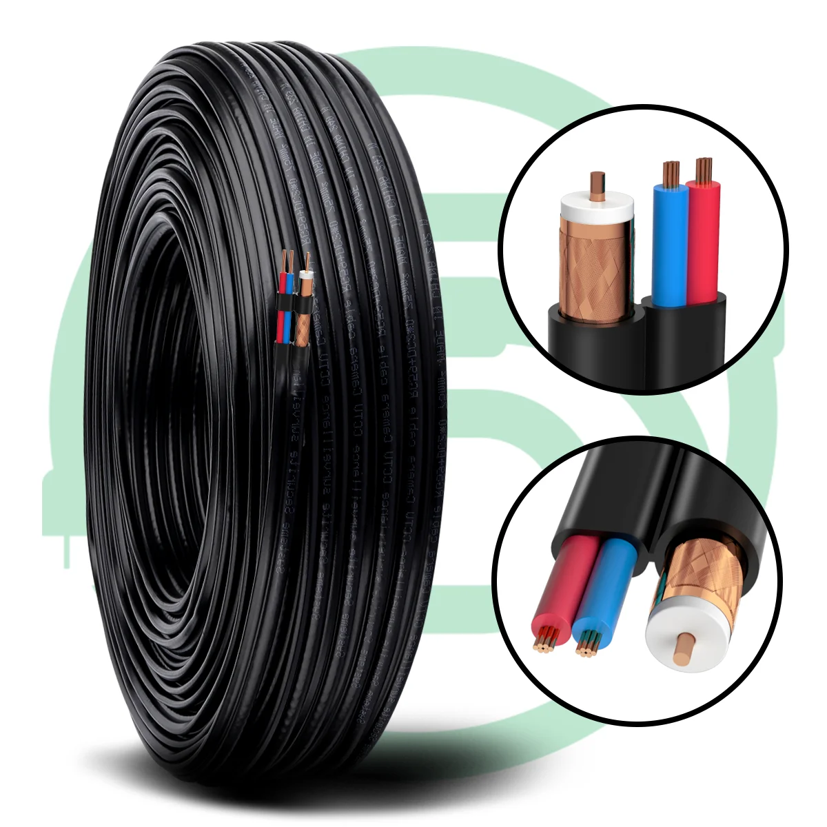 Best Price RG59 2C Cable RG6 RG58 3C-2V 5C2V RJ59 Coaxial Cable RG59 With Power Siamese CCTV Cable