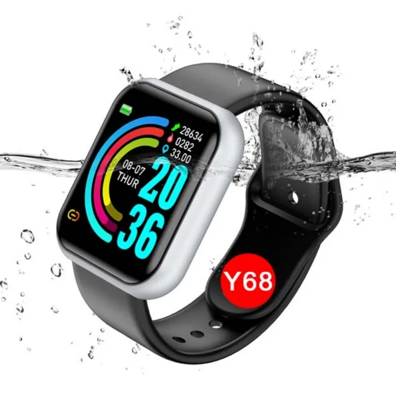 D20 Smartwatch Y68 Montre Intelligente D20 Bluetooth Call Wireless Charging Ultra Smart Watch Fitness Tracker