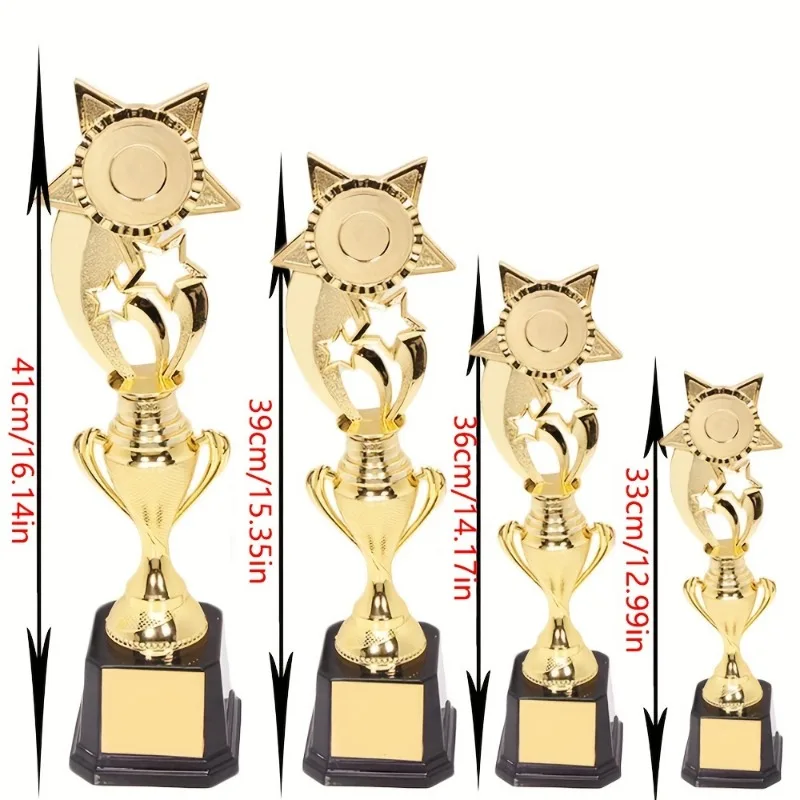 Promotion Plastic Stars Competition Sports Game  School Rewarding Supply Winner Award Trophy