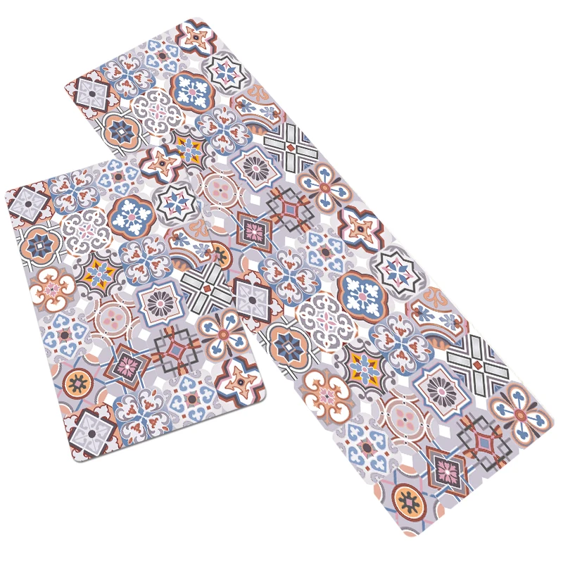 5mm hot sell  Amazon pvc vinyl kitchen floor door mat pvc printed