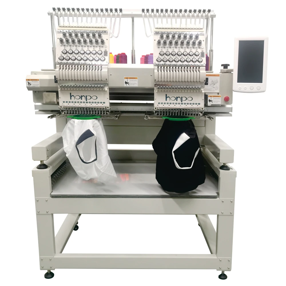 T shirt sewing machine embroidery 2 head 15 needle computerized embroidery machine price