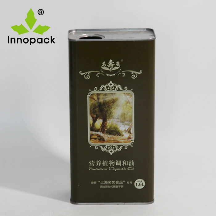 Empty Rectangular Tin Cans With Factory Price For Olive Oil Metal Cans With Lids