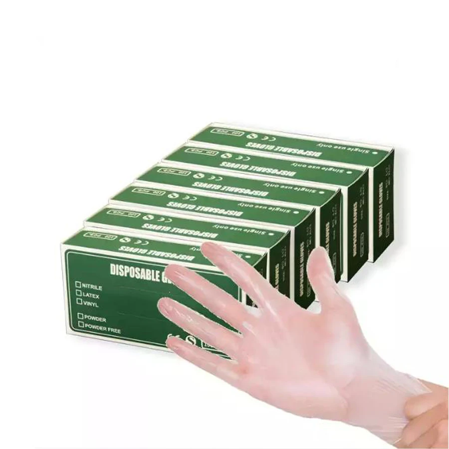 Cheap transparent PVC safety protective gloves Wholesale clean room vinyl gloves Hot selling household powder