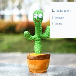 New products 2021 unique interesting relax stress dancing playing songs plush cactus toy of cactus bailarin