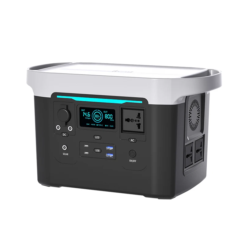 Outdoor Portable Power Station Solar Generator MPPT Controller Pure Sine Wave Lithium Ion EU Home Use Auto-Direct Solar Battery