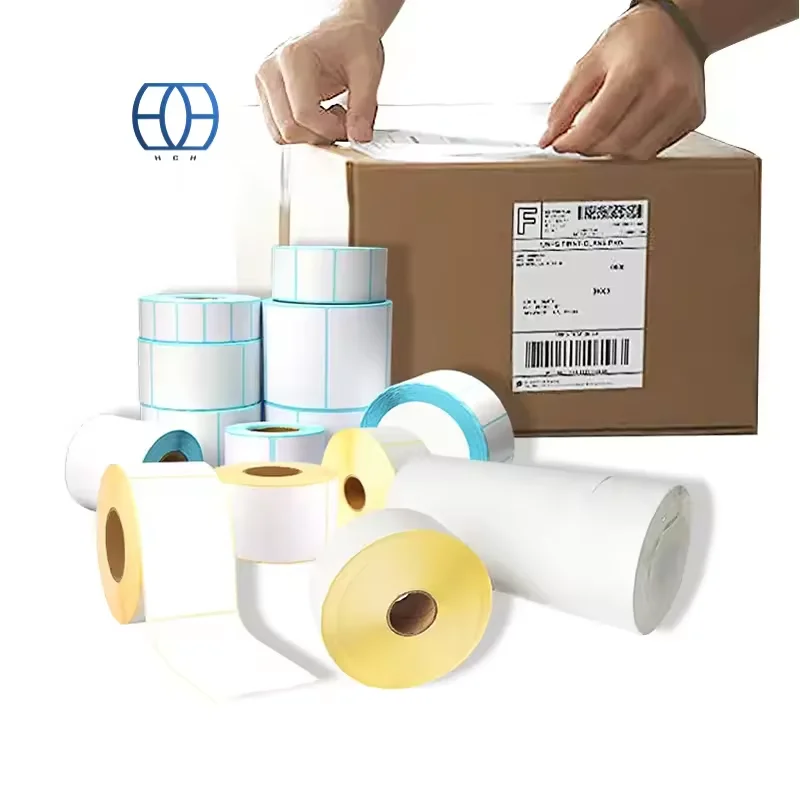 Heat-resistant Single-sided adhesive hot glue semi gloss sticker paper roll